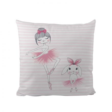 Cushion cover cotton two balerinas