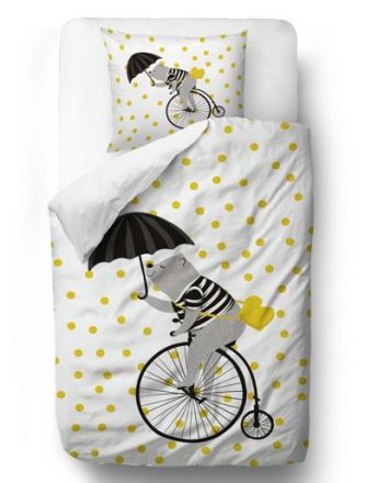 Bedding set cycling in the sky 135x200/60x50cm