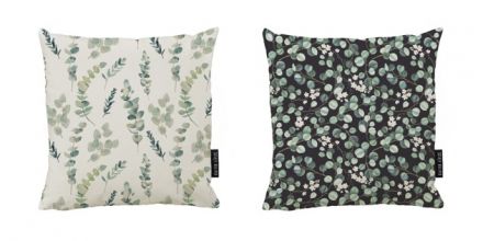 Set of 2 cushion covers eucalyptus branches