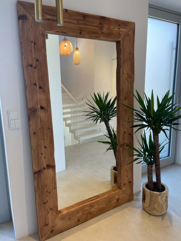 Zrcadlo z dřeveného masivu 120x200 cm
