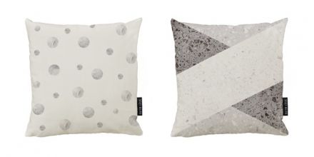 Set of 2 cushion covers concrete ribbon