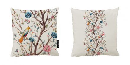 Set of 2 cushion covers blooming tree