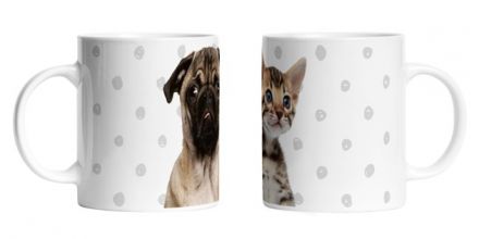 Mug set dog and cat