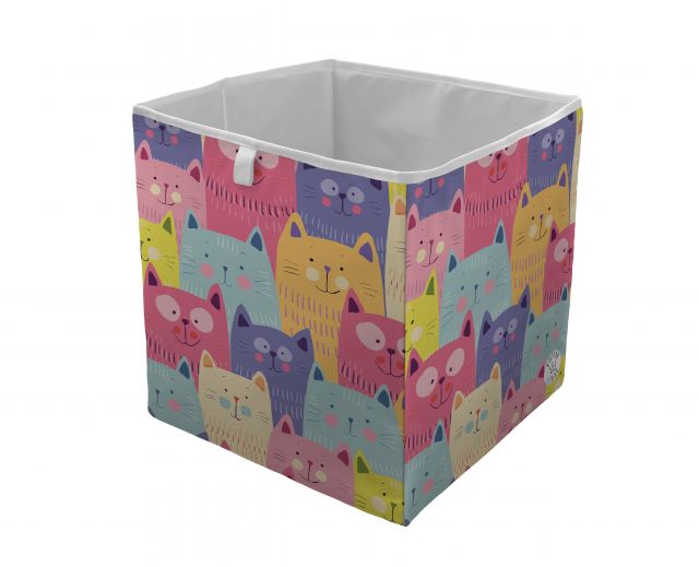 Úložná krabice cats in colours, 32x32cm